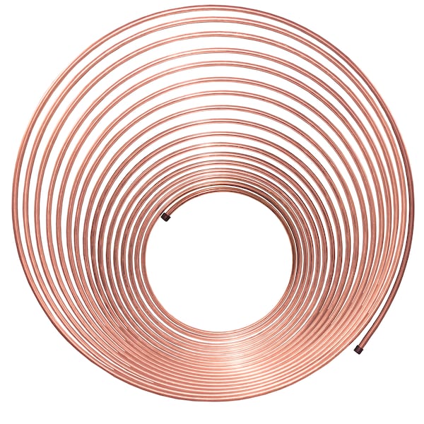 NiCopp Nickel/Copper Brake Line Tubing Coil, 1/4 x 50'